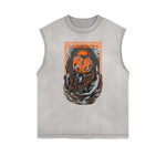 Punk Cartoon Graphic Tank Top