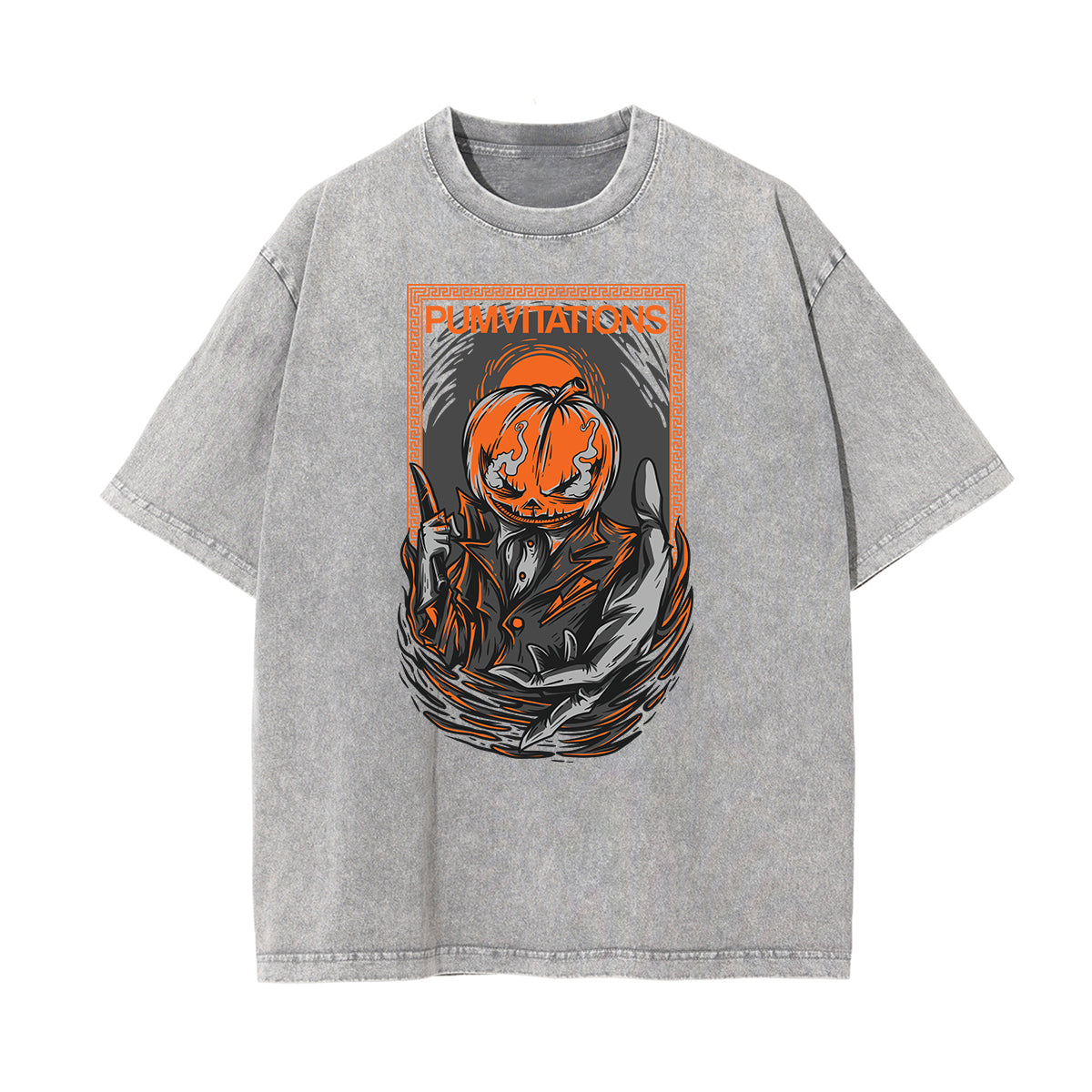 Faded Punk Cartoon Pattern T Shirt