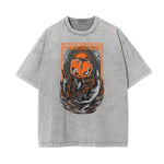 Faded Punk Cartoon Pattern T Shirt