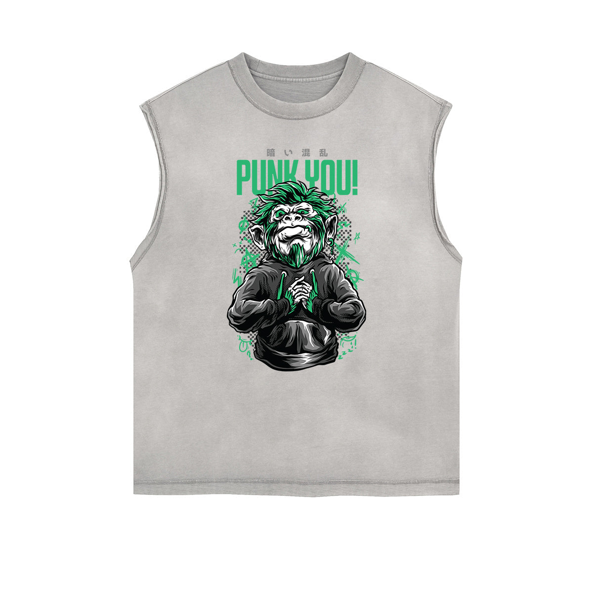 Punk Cartoon Graphic Tank Top