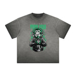 Thick Faded Punk Cartoon Pattern Tee