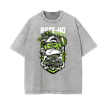 Faded Punk Cartoon Pattern T Shirt