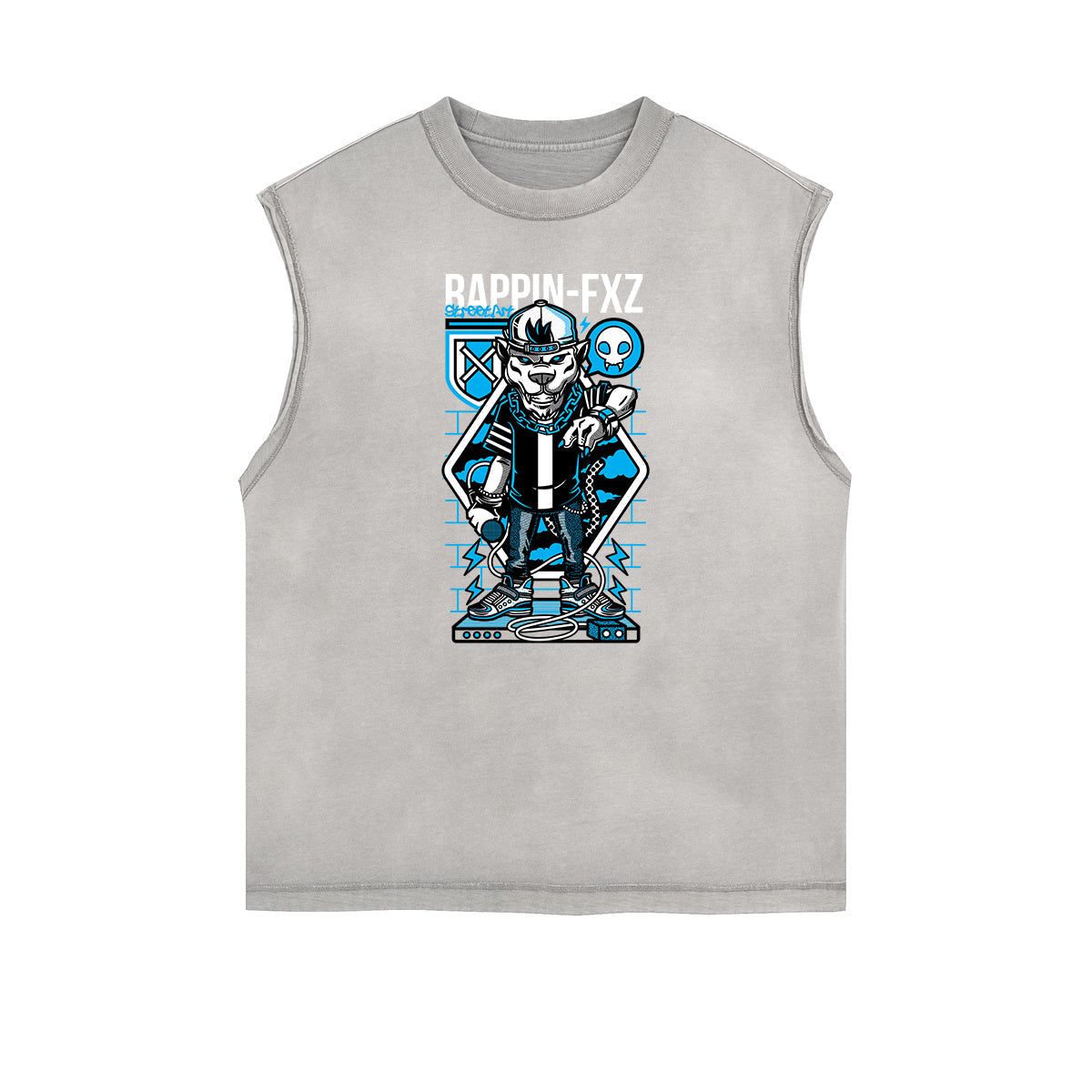 Punk Cartoon Graphic Tank Top