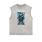 Punk Cartoon Graphic Tank Top