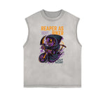 Punk Cartoon Graphic Tank Top