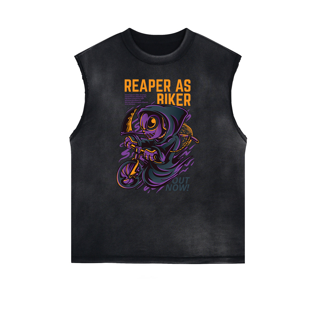 Sleeveless Punk Cartoon Pattern Tee