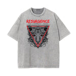 Faded Punk Cartoon Pattern T Shirt