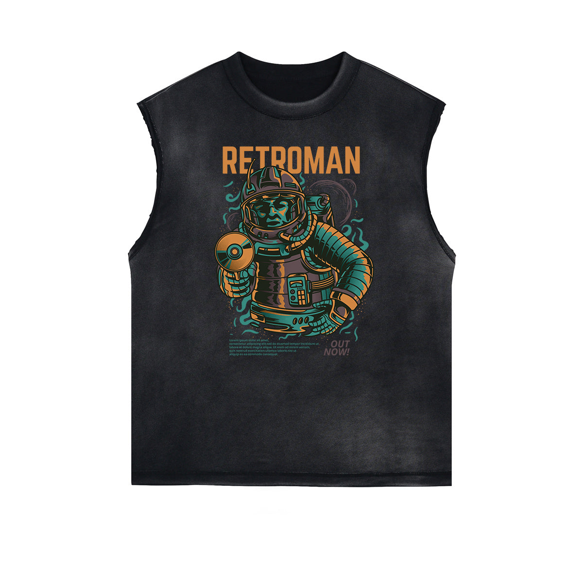 Sleeveless Punk Cartoon Pattern Tee