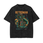Stone Wash Punk Cartoon Graphic Tee
