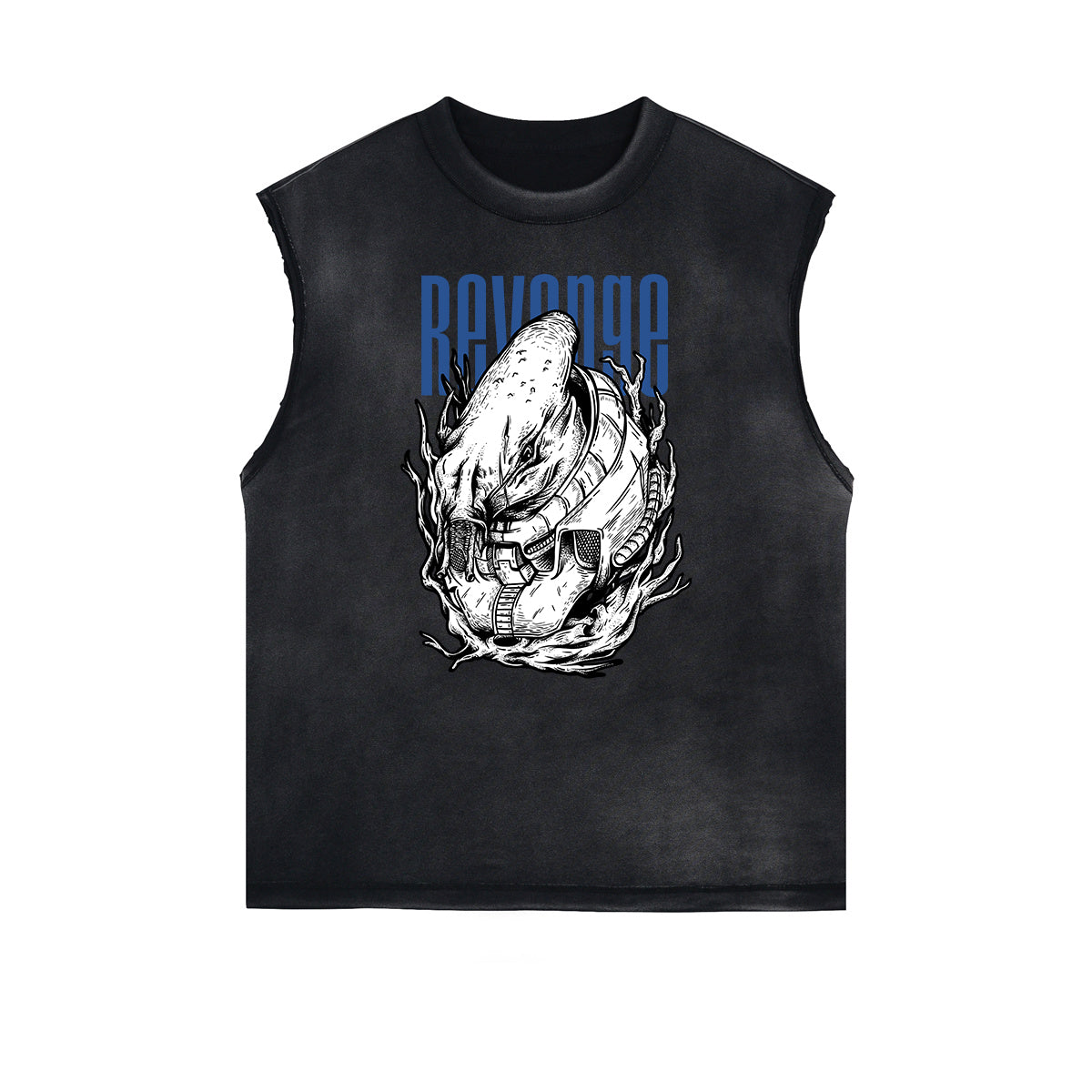 Sleeveless Punk Cartoon Pattern Tee