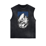 Sleeveless Punk Cartoon Pattern Tee