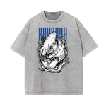 Faded Punk Cartoon Pattern T Shirt
