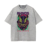 Faded Punk Cartoon Pattern T Shirt