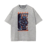 Faded Punk Cartoon Pattern T Shirt