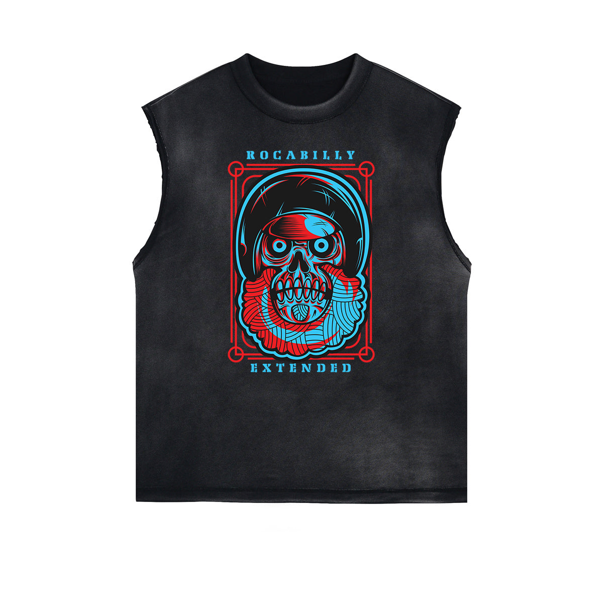 Cartoon Abstract Pattern Sleeveless Tee
