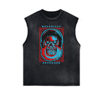 Cartoon Abstract Pattern Sleeveless Tee