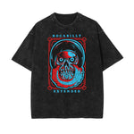 Cartoon Abstract Faded Pattern T Shirt