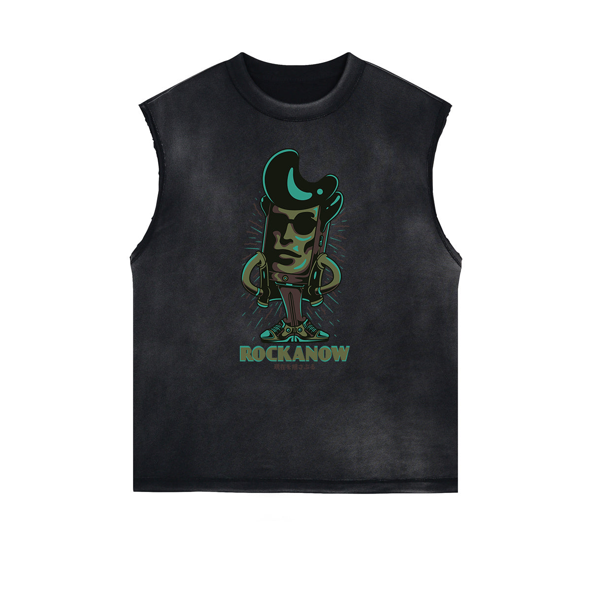 Cartoon Abstract Pattern Sleeveless Tee