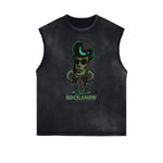 Cartoon Abstract Pattern Sleeveless Tee
