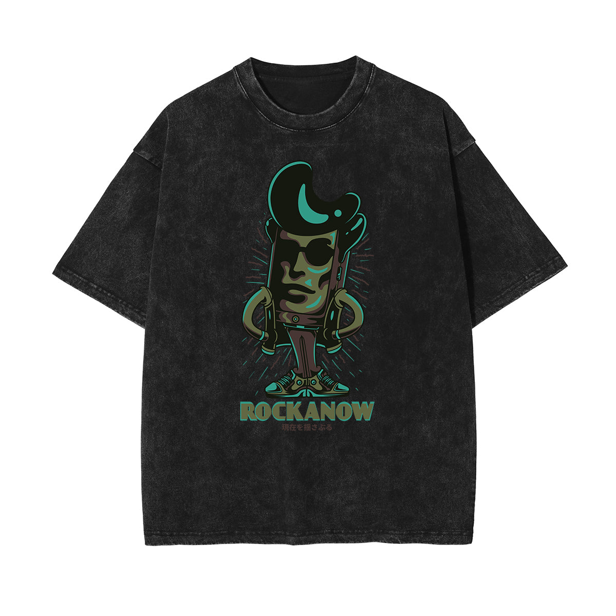 Cartoon Abstract Faded Pattern T Shirt