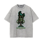 Cartoon Abstract Stone Wash Graphic Tee