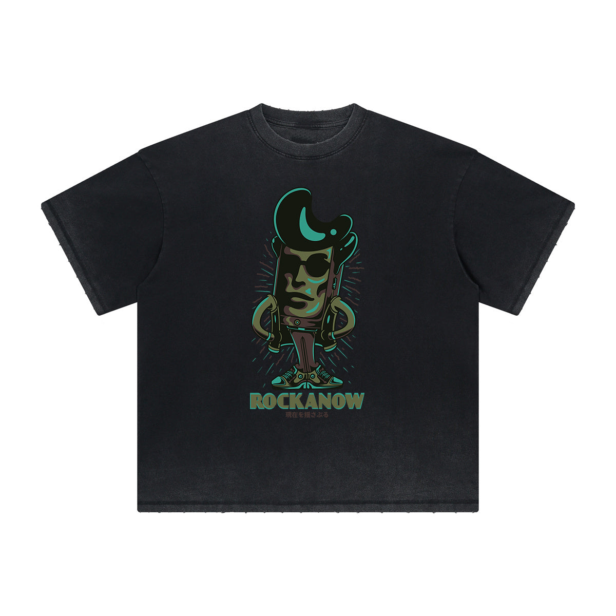 Cartoon Abstract Thick Faded Pattern Tee