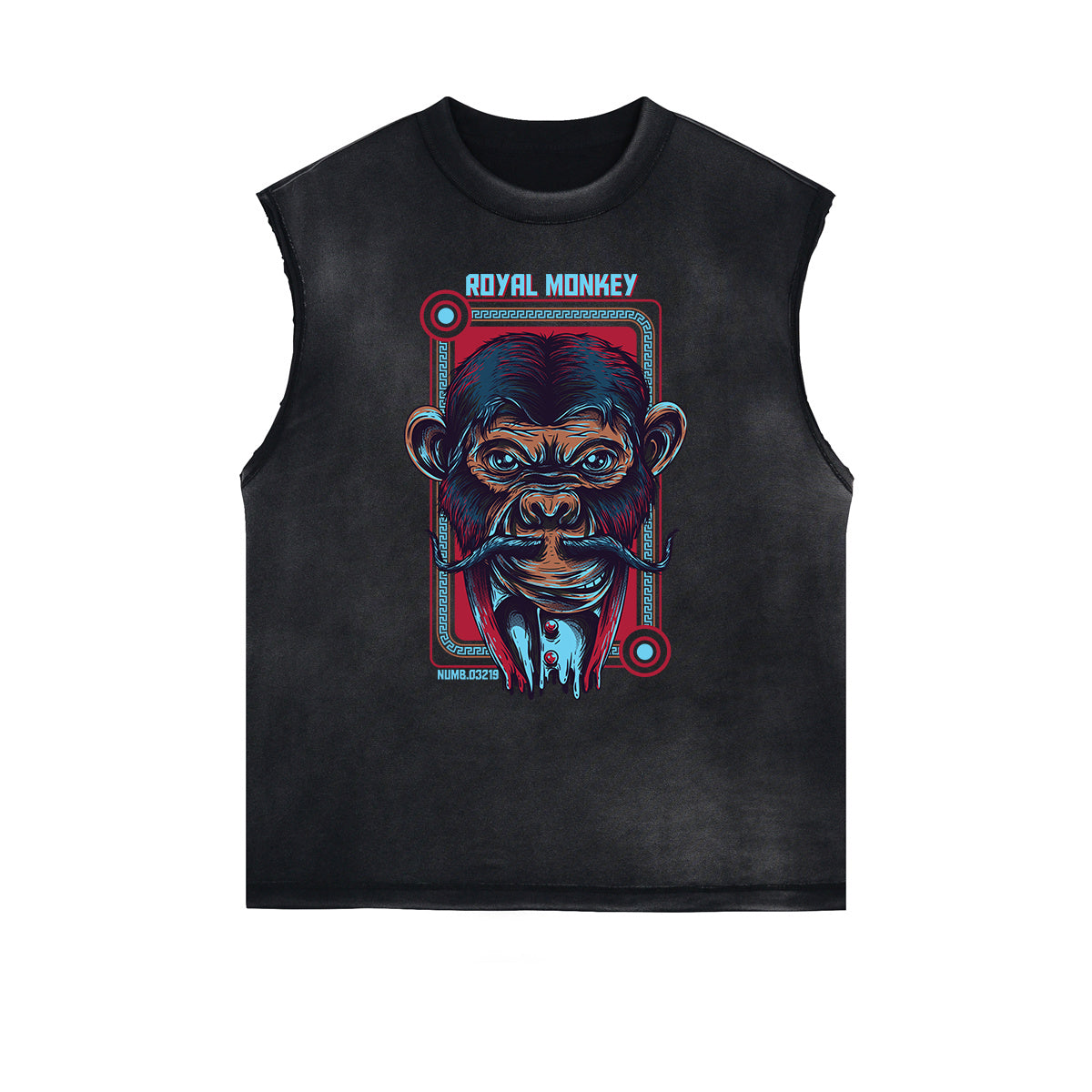 Cartoon Abstract Pattern Sleeveless Tee