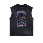 Cartoon Abstract Pattern Sleeveless Tee