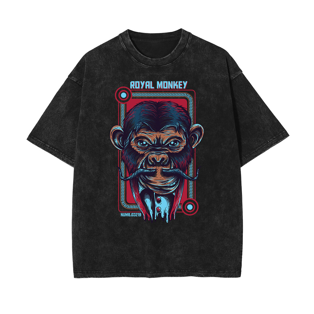 Cartoon Abstract Faded Pattern T Shirt