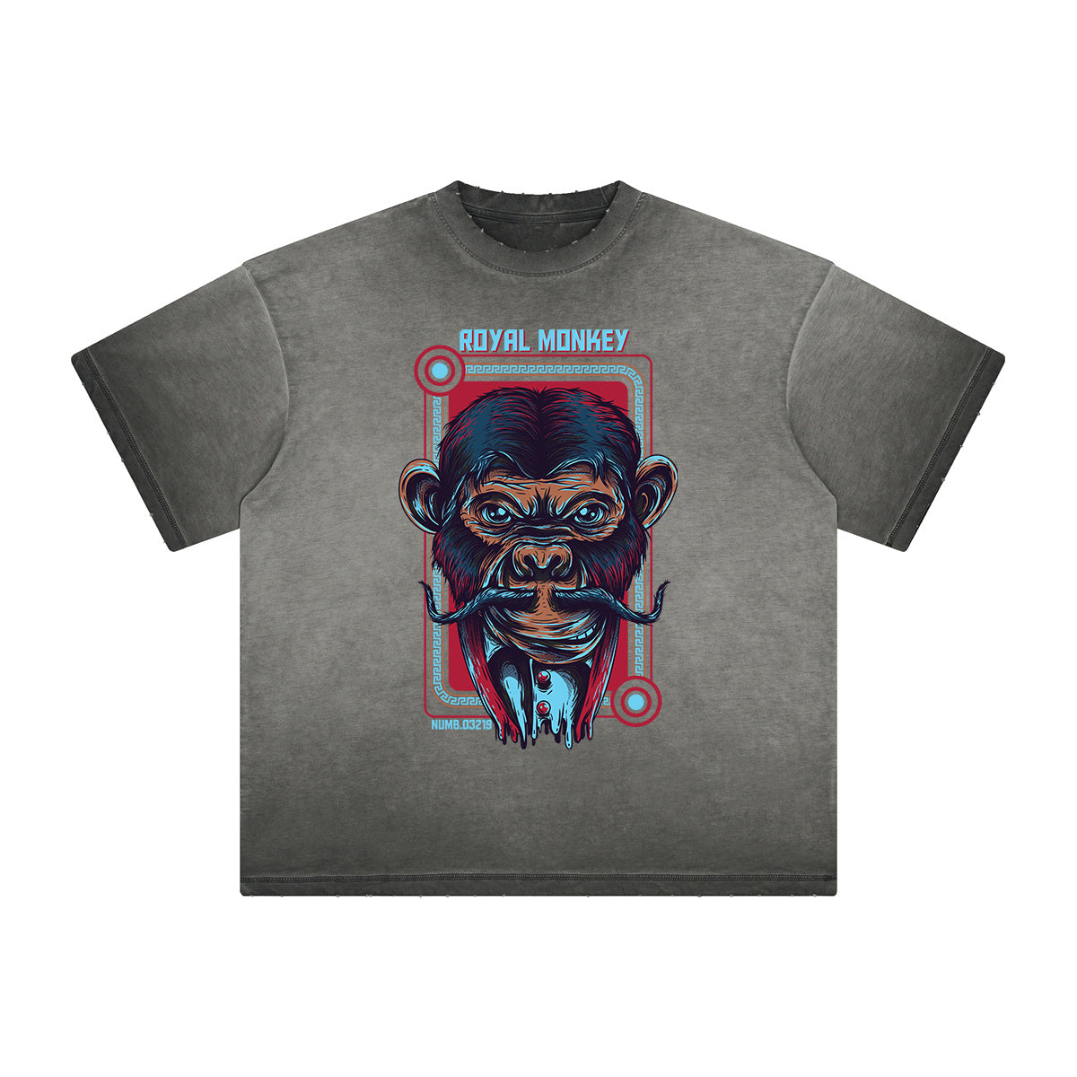 Cartoon Abstract Vintage Frayed Graphic Tee