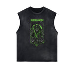 Cartoon Abstract Pattern Sleeveless Tee