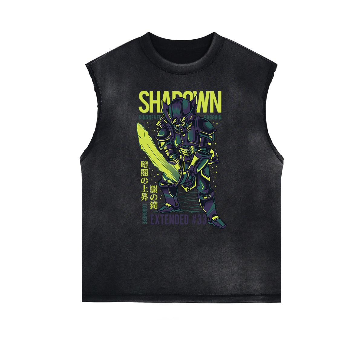 Cartoon Abstract Pattern Sleeveless Tee