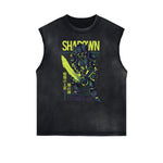 Cartoon Abstract Pattern Sleeveless Tee