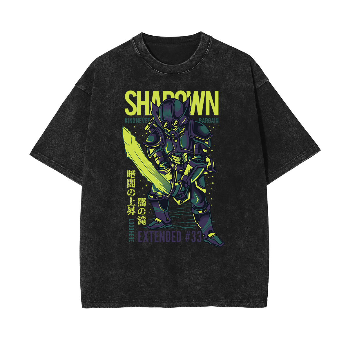 Cartoon Abstract Faded Pattern T Shirt