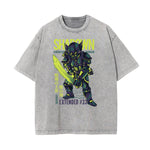 Cartoon Abstract Stone Wash Graphic Tee
