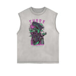 Cartoon Abstract Graphic Muscle Tank