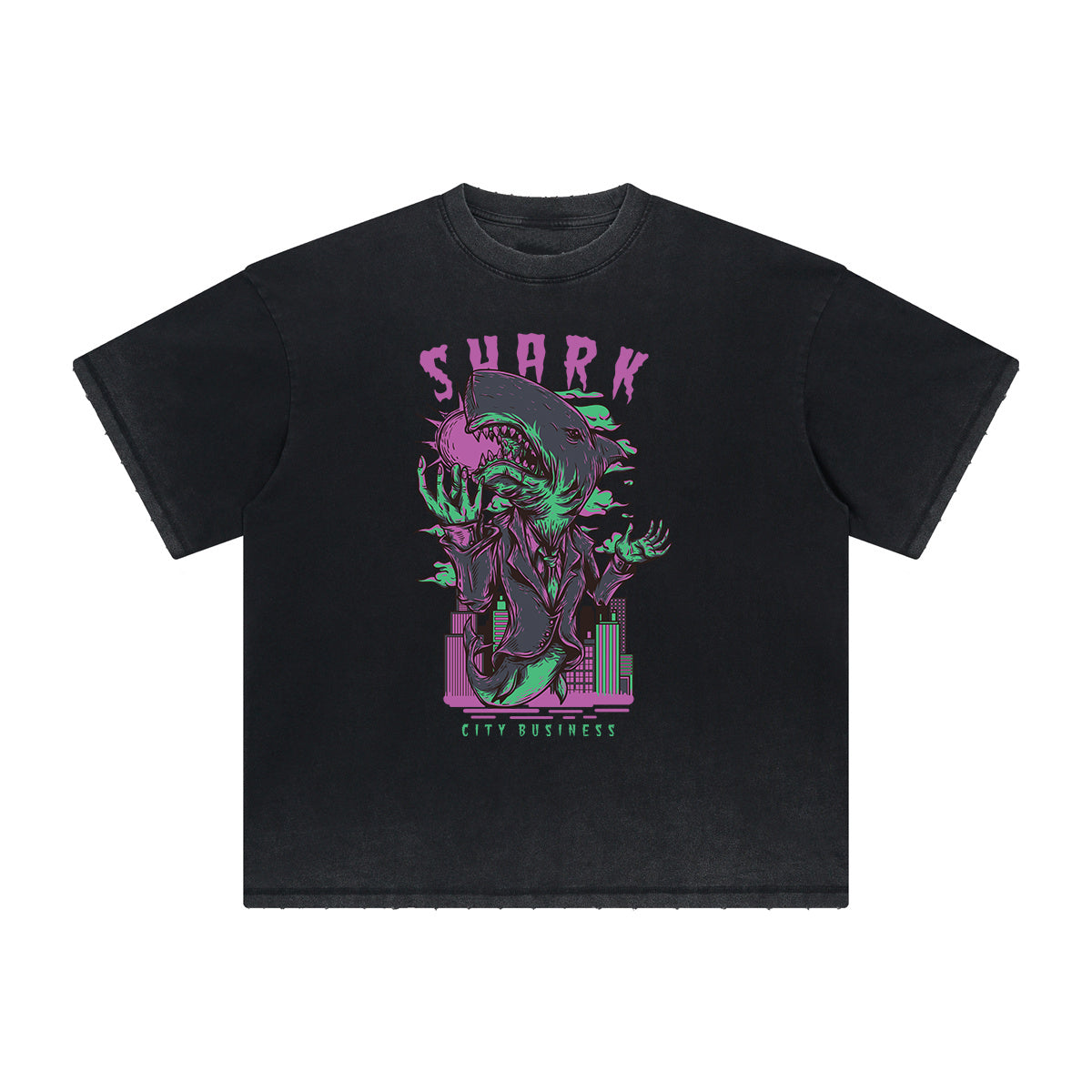 Cartoon Abstract Thick Faded Pattern Tee