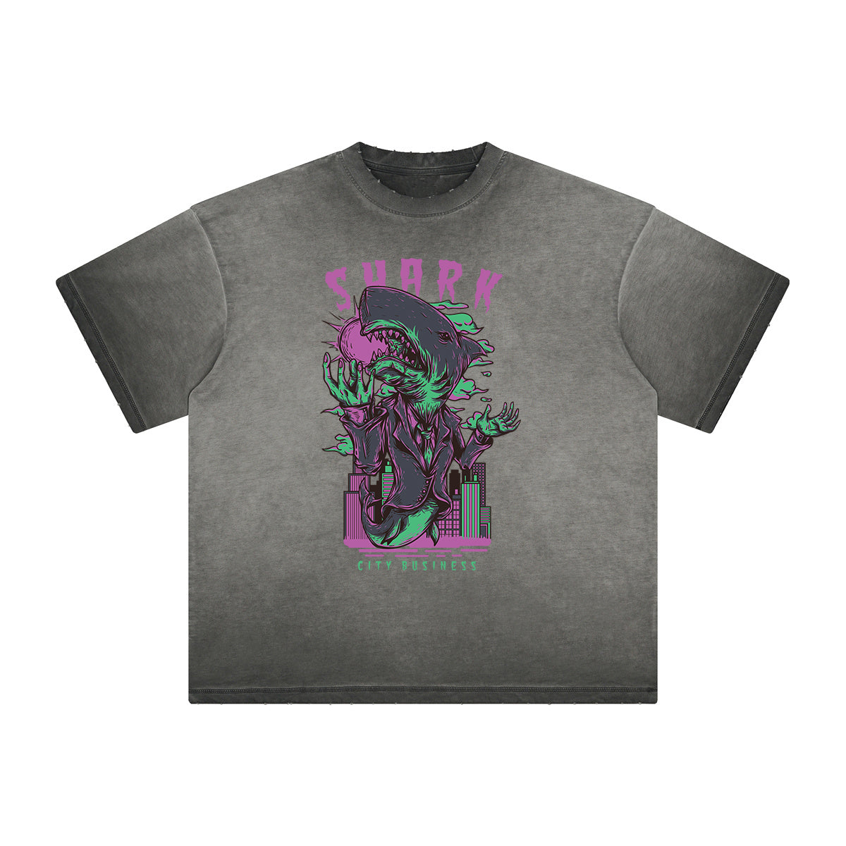 Cartoon Abstract Vintage Frayed Graphic Tee