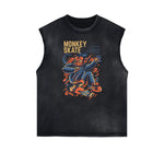 Cartoon Abstract Pattern Sleeveless Tee