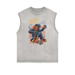 Cartoon Abstract Graphic Muscle Tank