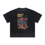 Cartoon Abstract Thick Faded Pattern Tee