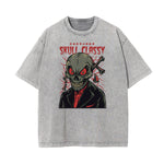 Cartoon Abstract Stone Wash Graphic Tee