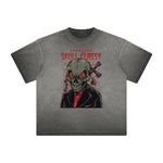 Cartoon Abstract Vintage Frayed Graphic Tee