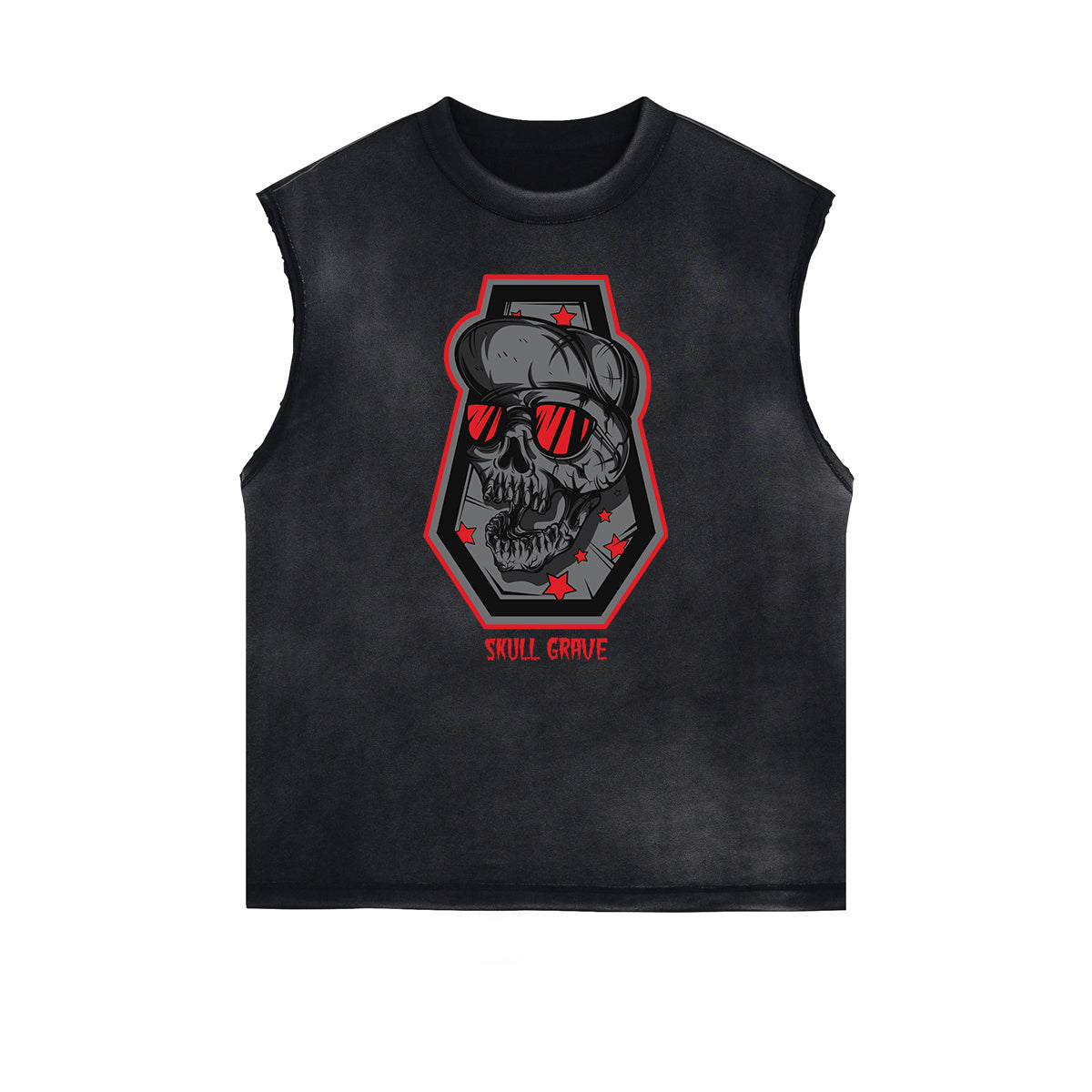 Cartoon Abstract Pattern Sleeveless Tee