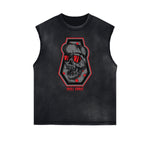 Cartoon Abstract Pattern Sleeveless Tee