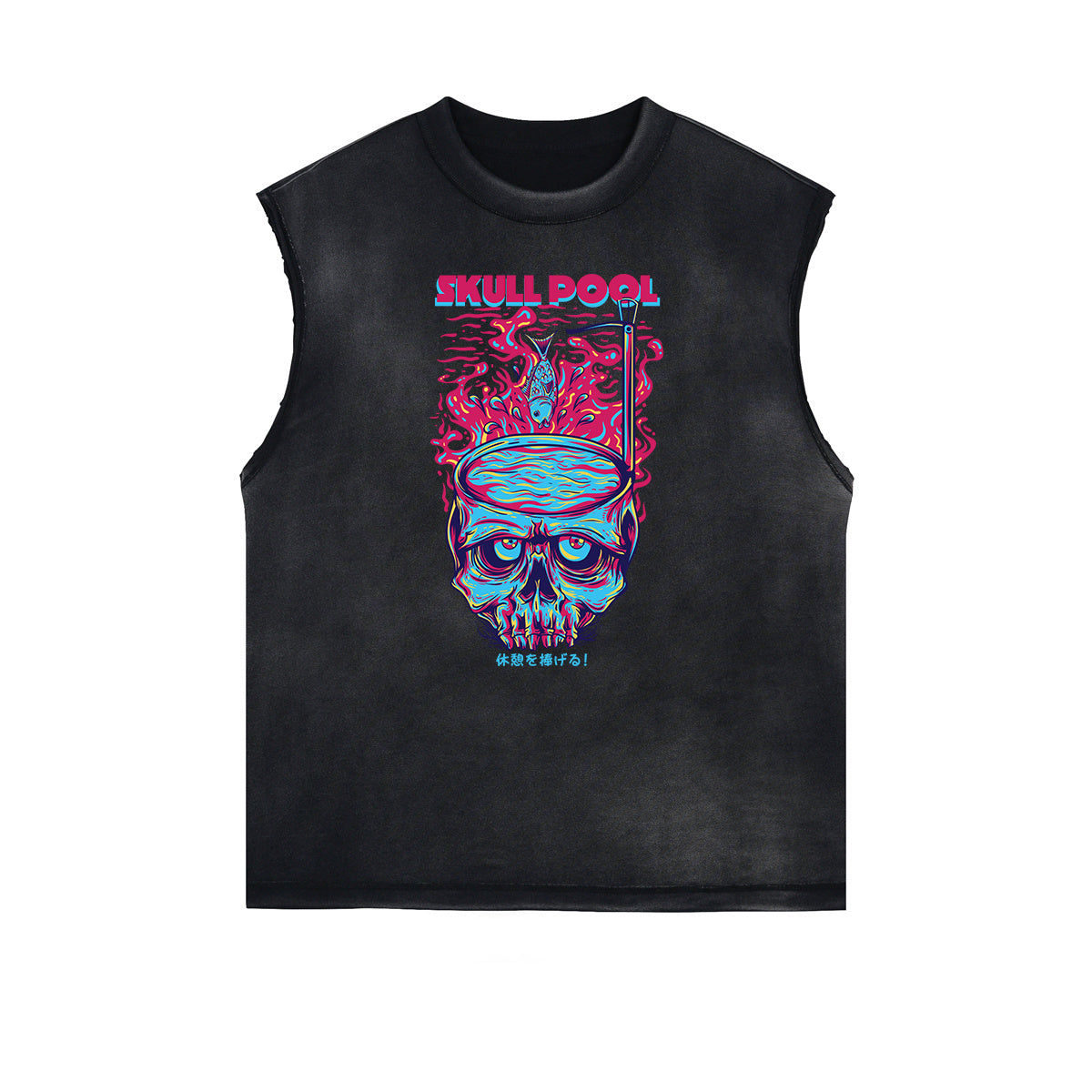 Cartoon Abstract Pattern Sleeveless Tee