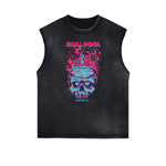 Cartoon Abstract Pattern Sleeveless Tee