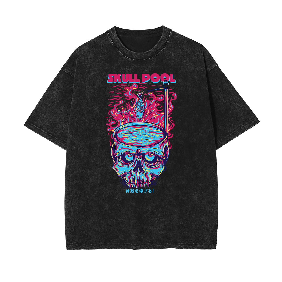 Cartoon Abstract Faded Pattern T Shirt