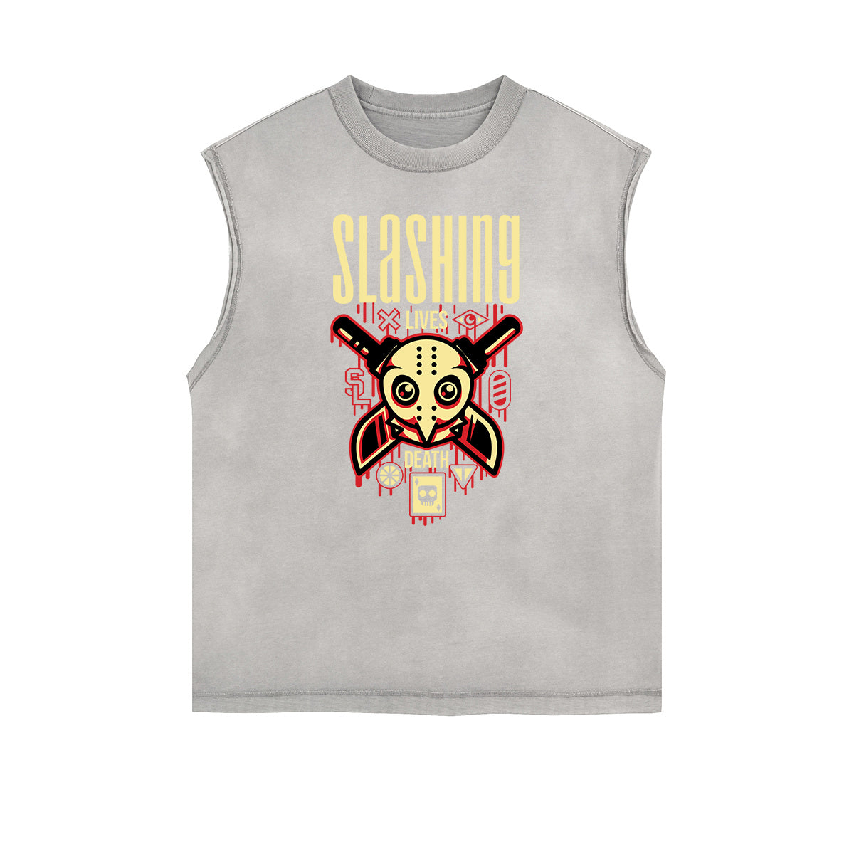 Cartoon Abstract Graphic Muscle Tank