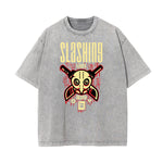 Cartoon Abstract Stone Wash Graphic Tee